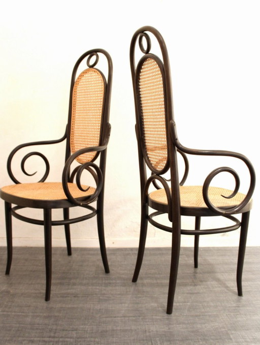 2x Thonet chair / chair nr.207Rf long jan - design