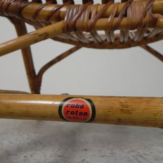 Image 1 of Silla Rohe Noordwolde de bambú y ratán, años 50