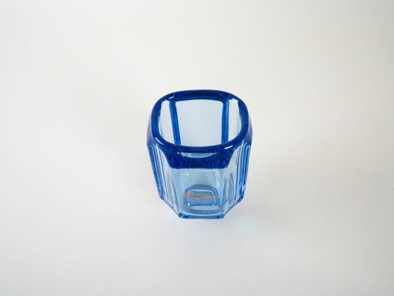 Image 1 of Blue glass vase, Danish design, 1960s, made in Denmark