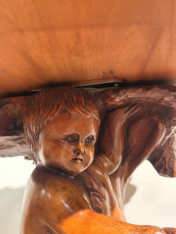 Image 1 of Vintage Barok TV tafel in hout 