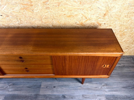 Image 1 of Teakhouten dressoir/credenza uit de jaren 60/70 van H.W. Klein Bramin, Deens modern design.