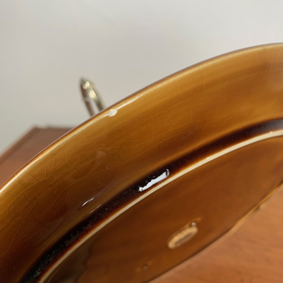 Image 1 of Barbotine Server / Tablett, Sarreguemines, 1950