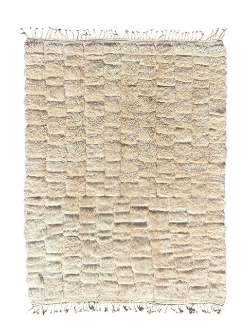 softly Berber Moroccan Mrirt Wool Rug 200x300 cm– Handwoven Neutral Berber Carpet