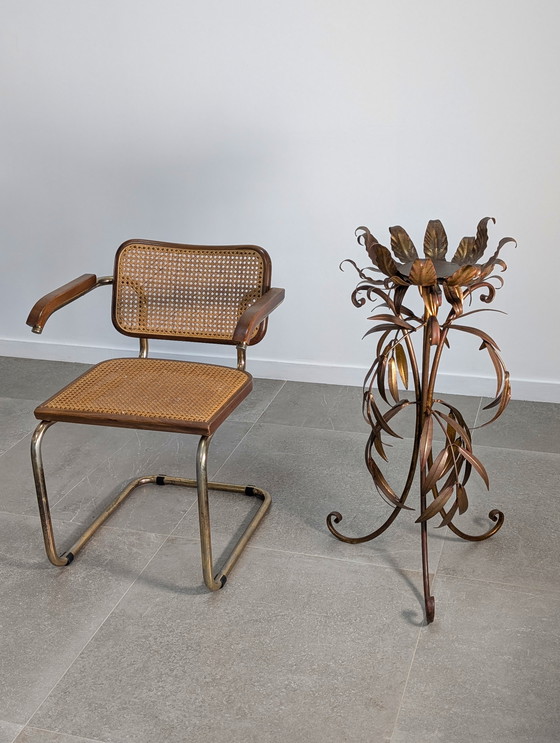 Image 1 of Fioriera in metallo dorato con foglie di Hans Kögl, Germania, anni '70