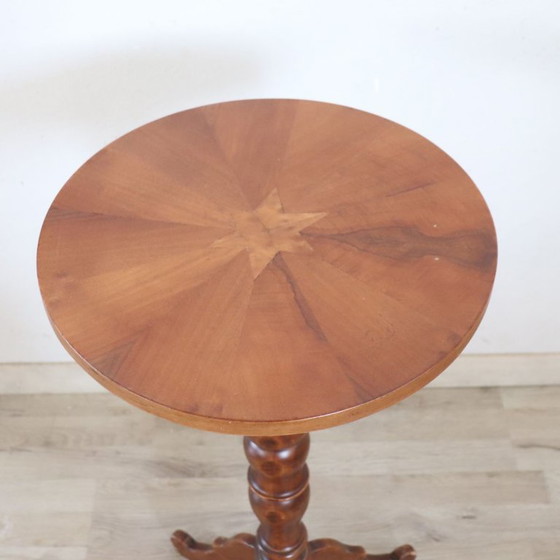 Image 1 of Vintage Pedestal Table in Walnut, Italy 1990s