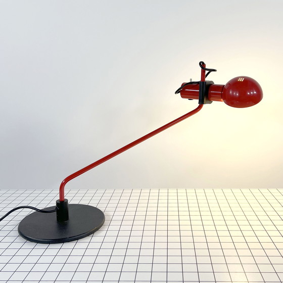 Image 1 of Red Table Lamp By R. Barbieri & G. Marianelli For Tronconi, 1980S