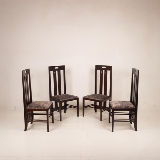Charles Rennie Mackintosh Glasgow Style Ingram Low Chairs aus Eschenholz für Cassina – Esszimmerstühle, Wood (photo 2 of 20)
