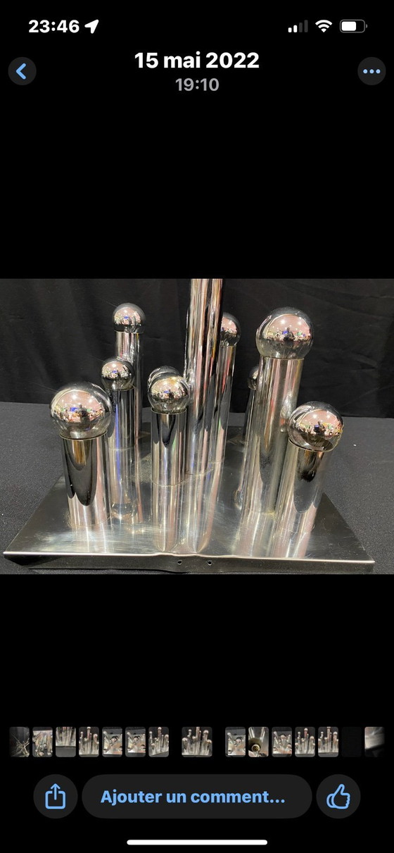 Image 1 of Plafoniera Vintage Motoko Ishii Design Futuriste Années 70-Staff.