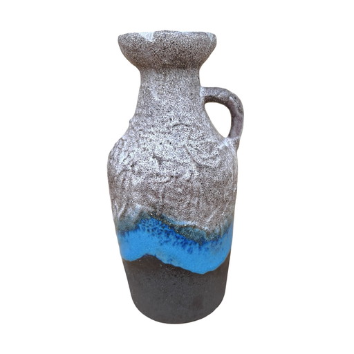 Ceramic Vase with Handle, Fat Lava, Strehla Keramik, Germany, 1970s