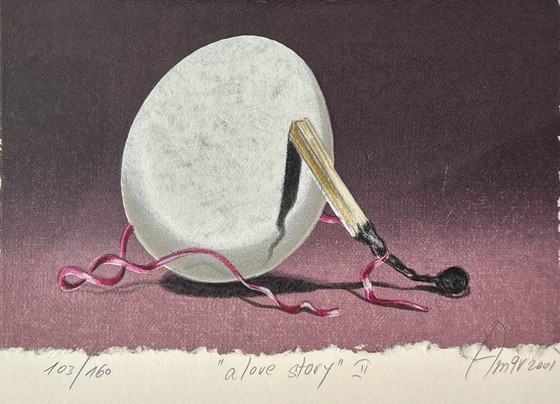 Image 1 of Serigrafía de Sharon Amir - Una historia de amor