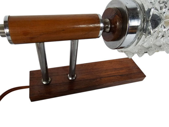 Image 1 of Wall lamp - teak - crystal - chrome - Denmark - 1960s