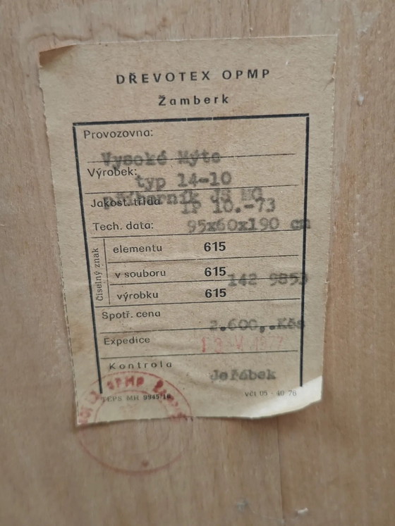 Buffet / Bibliothek OP-010 Drevotex Zamberk aus der Tschechoslowakei 1977 – Aufbewahrungsschrank, Wood (photo 14 of 19)