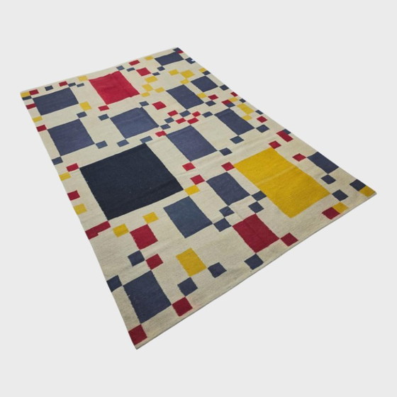 Piet Mondrian Victory Boogie Woogie Handwoven Wool Tapestry Textile Art 79 × 118 in – Rugs & carpets (photo 3 of 11)