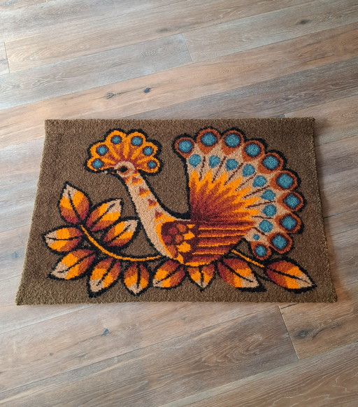 Grande arazzo da parete Smyrna annodato a mano.