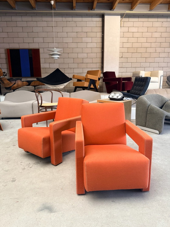 Fauteuil Cassina Utrecht, Gerrit Rietveld (stock: 2), Textile, Bois, Orange (photo 5 sur 15)