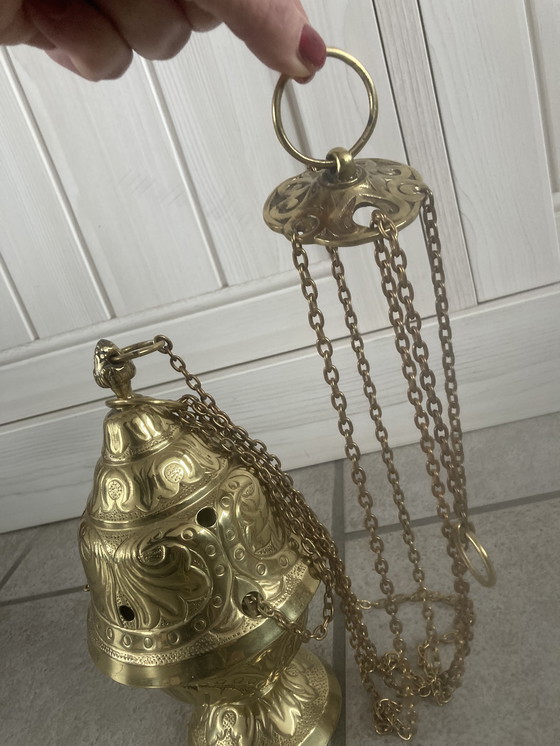 Image 1 of Wierookvat, Incensario, Incensario Messing, Religie