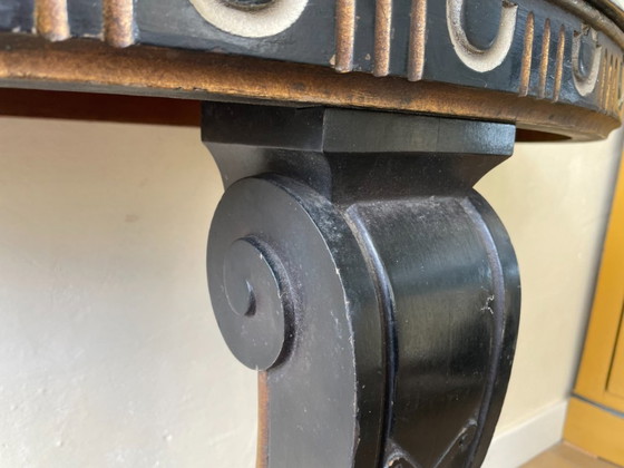 Image 1 of Table d'appoint Table console Table murale demi-ronde Française 19ème siècle