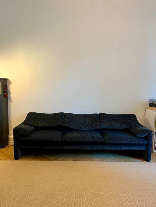 Cassina Maralunga 3-seater sofa velvet