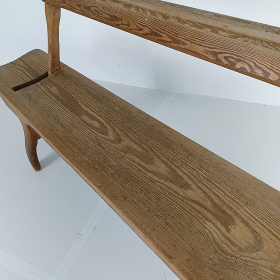 Victoriaanse korte antieke spoorwegbank van grenenhout – Bankjes, Wood (photo 4 of 10)