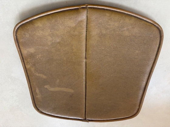 Image 1 of 5x vintage leather seatpad for Harry Bertoia Side Chair