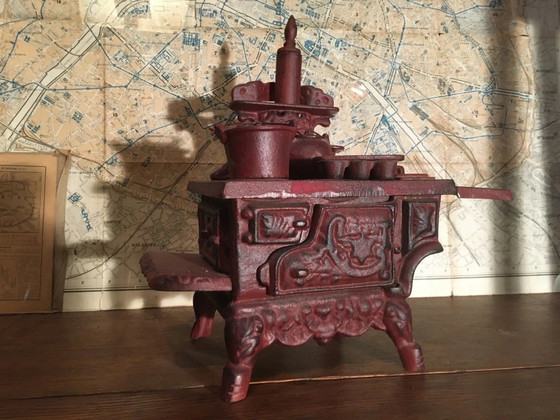Stufa, stufa in ghisa in miniatura + utensili – Oggetti decorativi, Vintage (photo 7 of 15)