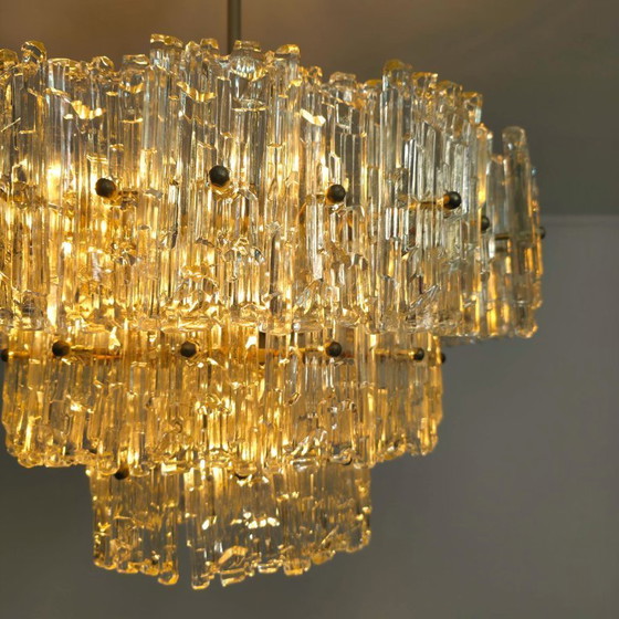 Image 1 of Kalmar Franken kroonluchter ijsglas chrome