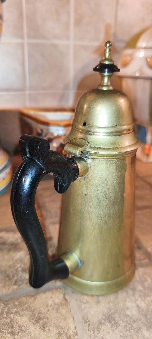 Oude Arabische chocoladepot van Tenda – decoratieve objecten, Brass (photo 2 of 6)