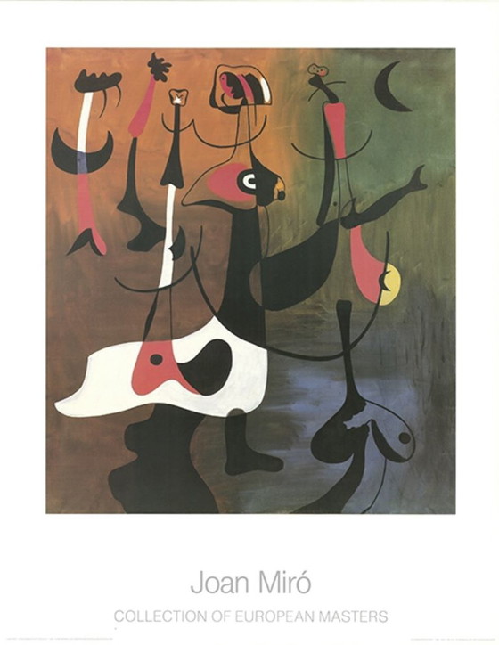 Image 1 of Stampa artistica &quot;Personaggi del ritmo&quot; di Joan Miró del 1934