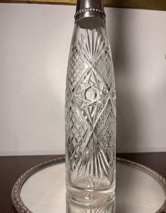 Image 1 of carafe Baccarat col en argent