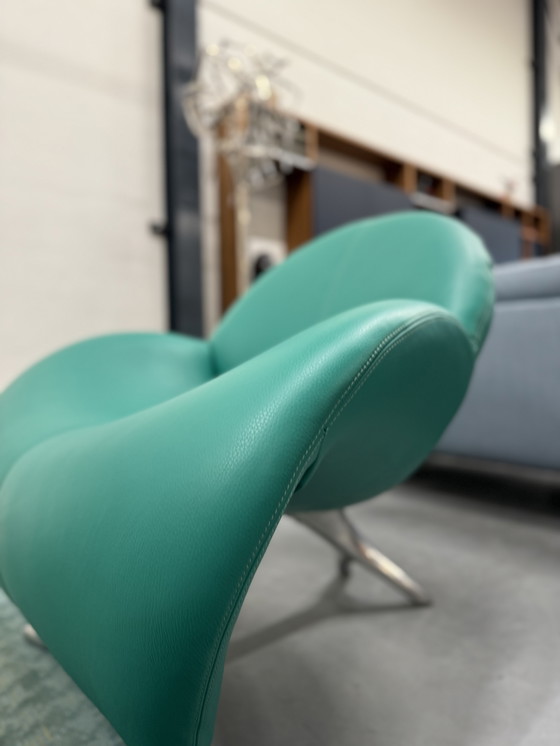 Image 1 of Leolux Papageno Fauteuil Senso Lagoon leer 