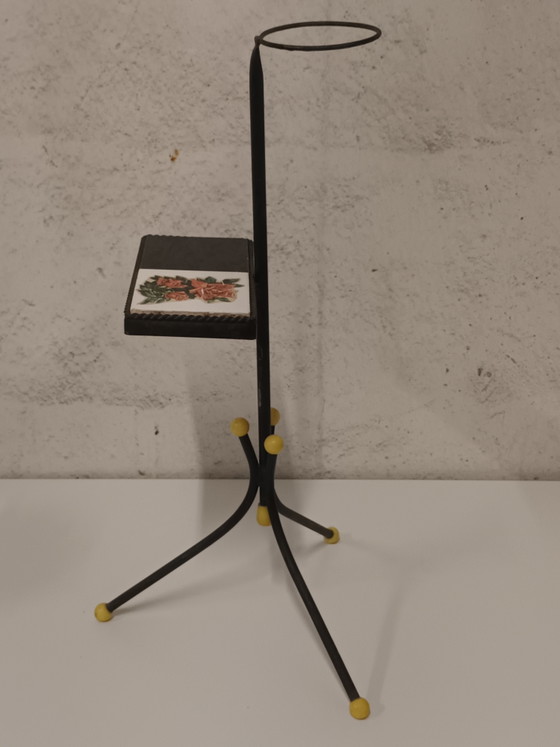 Table de la centrale atomique avec des carreaux – Porte-plantes, Ceramic, Metal (photo 5 of 13)