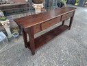 Großer robuster Beistelltisch, Flurtisch, Wandkonsole mit den Maßen 180x40cm und 74cm Höhe