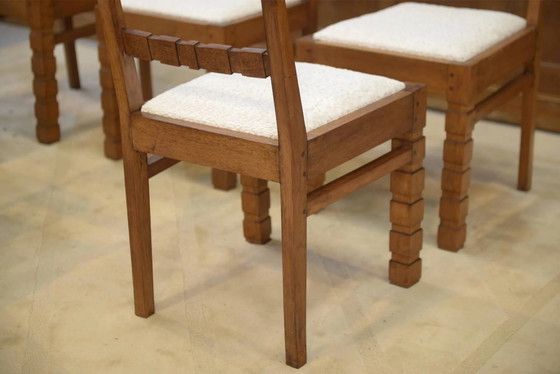 Set of 6 brutalist chairs from the 1960s. – Dining chairs, Wood (photo 13 of 14)