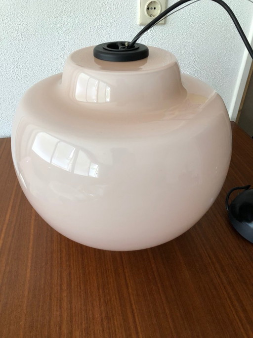 Beautiful large pink Murano Vistosi pendant lamp