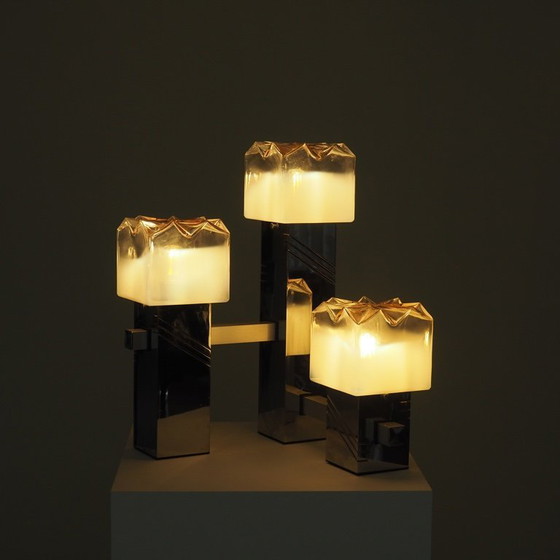 Image 1 of Tafellamp met Murano glazen kappen van Gaetano Sciolari