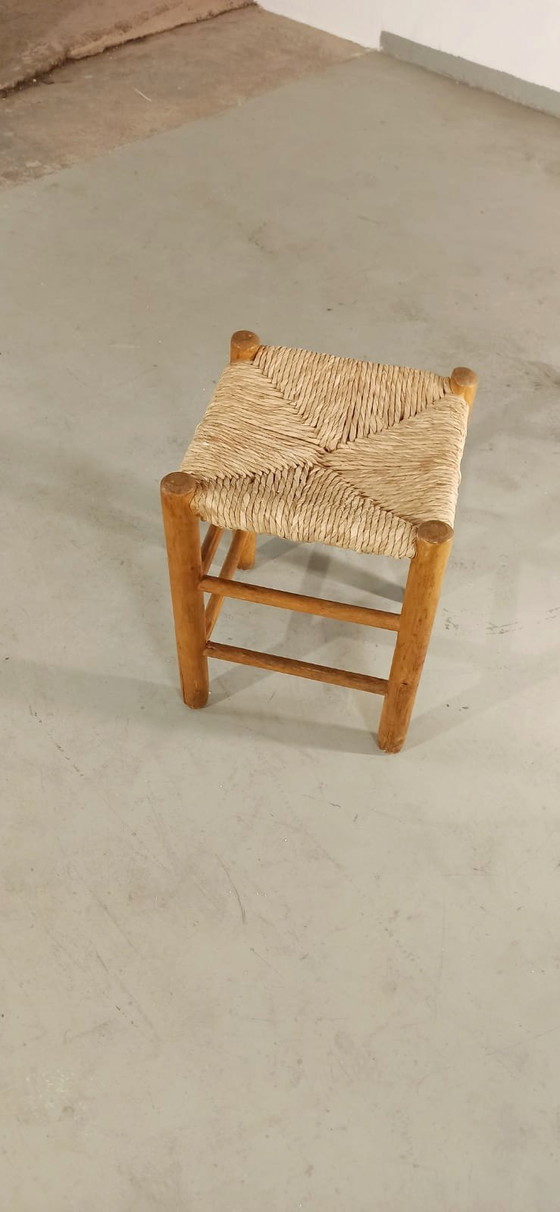 Image 1 of Vintage Rush Seat Stool