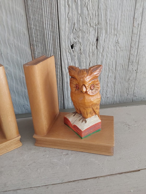 Image 1 of Vintage houten boekensteunen 