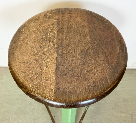 Image 1 of Green Industrial Workshop Stool, 1960s