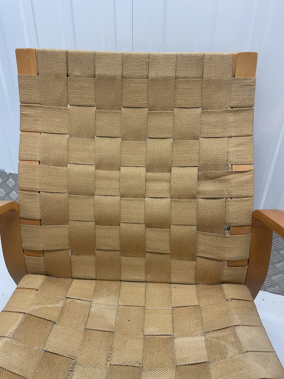 Sedia intrecciata vintage retrò di metà secolo – Poltrone, Canvas, Wood (photo 4 of 10)