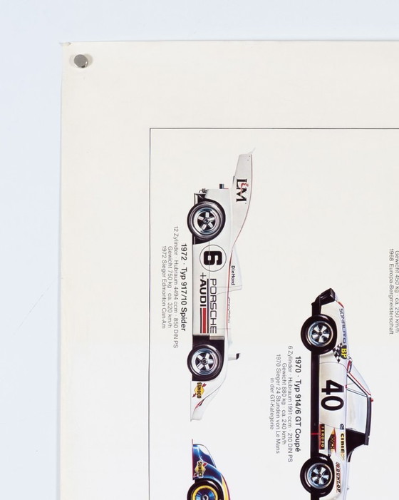 Image 1 of Porsche Rennwagen 1953-1974 – 1977 – Poster originale Porsche vintage di Ken Rush – Vintage Motorsport – 76x102 cm