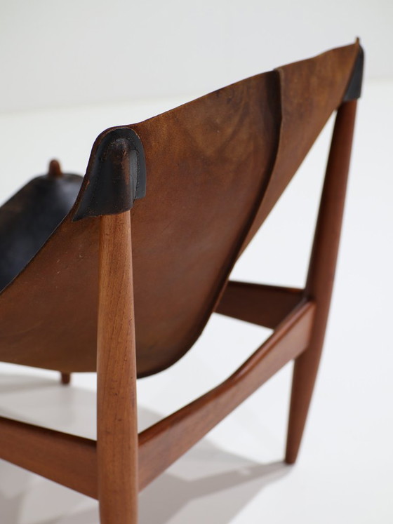 Illum Wikkelsø 272 Fauteuil Zwart Leer Teak Deens 1960s – Leather, Wood (photo 12 of 16)