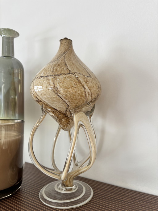 Handgemaakt Poolse glazen olielamp atelier Jozefina Krosno