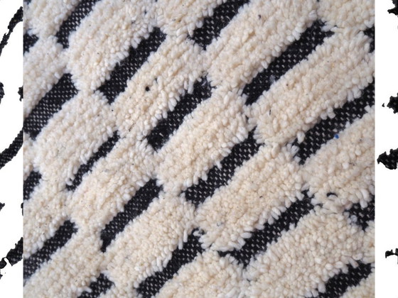 Image 1 of Neuer marokkanischer Beni-Ouarain-Teppich „Carmela“ | Handgewebter Berberteppich | 246 × 145 cm