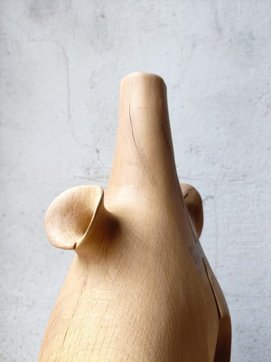 Grande Vaso / Scultura in Rovere Massiccio Intagliato – Sculture, Wood (photo 7 of 11)
