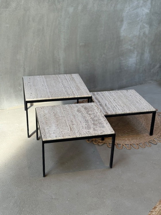 Image 1 of Vintage mimi set with travertine tops