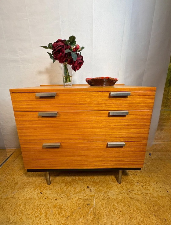 Image 1 of Mid Century Retro Teak Pair of Chest of Drawers by Stag (Circa 1970)  A fantastic pair of mid century modern teak chests of draw