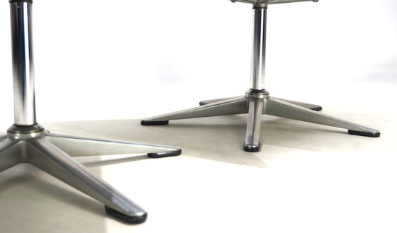 Image 1 of Wilkhahn Delta 2er Set Konferenzstühle / Esszimmerstühle aus Leder von Delta, 1960