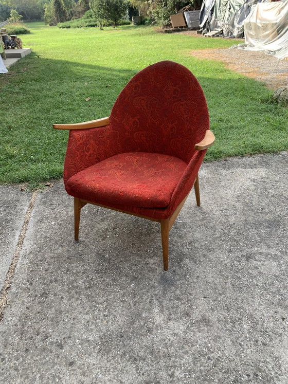 Fauteuil Rouge Mid-Century, années 1960 – Mid Century Modern (photo 6 of 8)