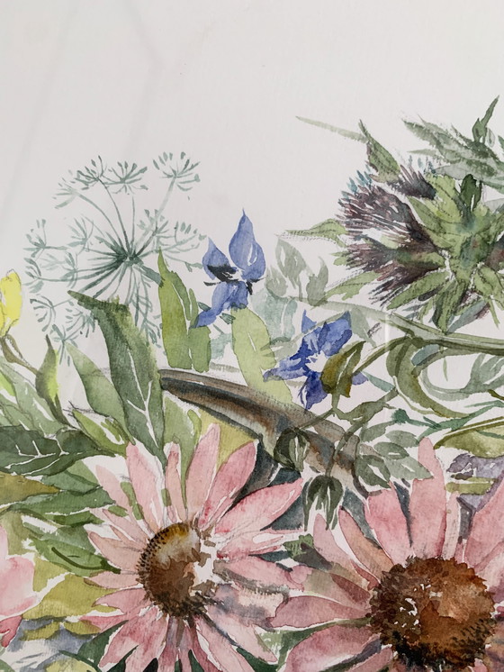 Image 1 of Acquerello dipinto di fiori selvatici Coraline Bäcker