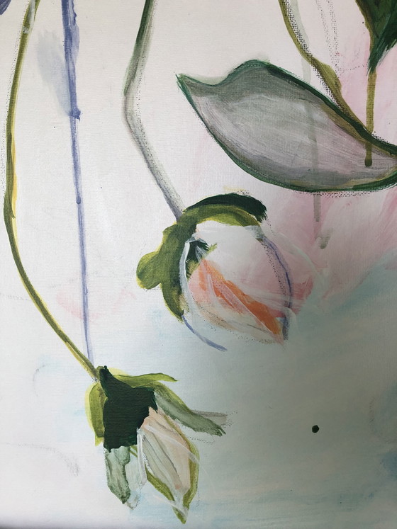 Modern Olieverfschilderij van bloemen – Olivia van de Lustgraaf, Schilderijen & Tekeningen, Textile, Wood (photo 5 of 5)